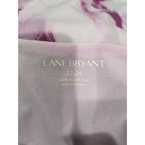 Lane Bryant Purple Swirl Double Layer Asymmetric Shell Cami Tunic Top, 22/24 - Picture 6 of 6